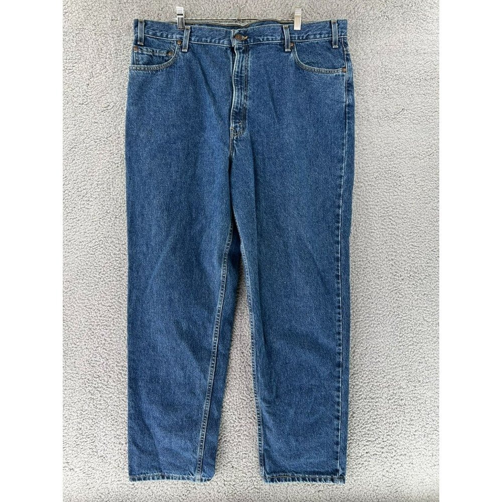Vintage‎ Levis 540 Leather Blacklabel Mens 42x32 (41x32.5 Act) Blue Medium Wash